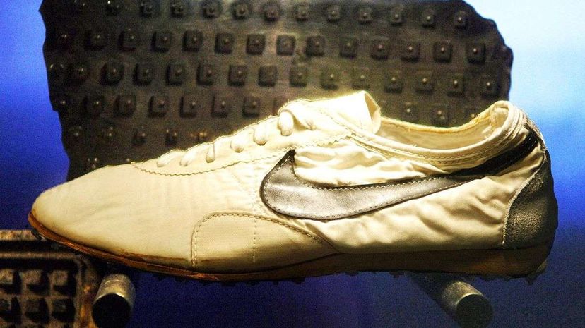 The waffle-soled "Moon Shoes" were made by Bill Bowerman in a waffle iron and were the first Nike shoes worn during a competition: the U.S. Olympic trials in 1972. Kirby Lee/WireImage/Getty Images